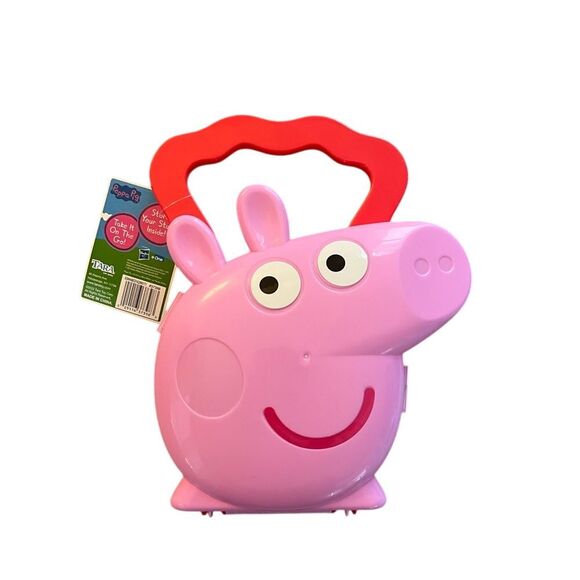 Peppa Pig Pink Character‎ Lunch Box Container Kids Storage Case with Handle - Picture 1 of 4